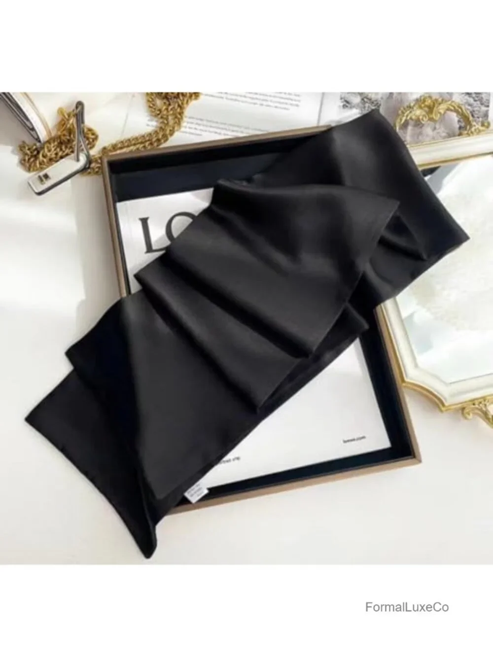 100% Mulberry Silk Scarf - Long Oblong Shawl for Hair Wraps Gift Packed